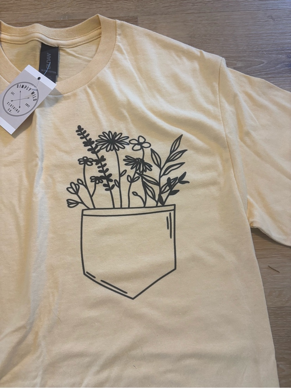 Butter Yellow Spring Bicycle Graphic Tee - Picture 2 of 4
